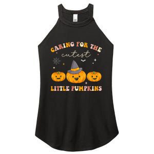 Caring For Cutest Little Pumpkins Pediatric Nurse Halloween Women's Perfect Tri Rocker Tank