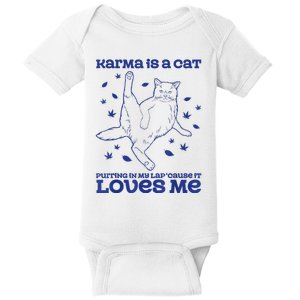 Cute Funny Cat Lover Karma Baby Bodysuit