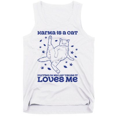 Cute Funny Cat Lover Karma Tank Top