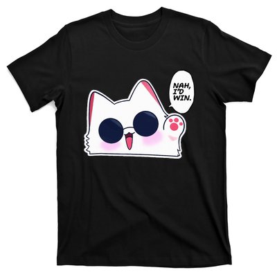 Cute Funny Cat Funny Anime Meme Nah ID Win Gojo Cat T-Shirt