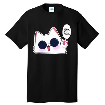 Cute Funny Cat Funny Anime Meme Nah ID Win Gojo Cat Tall T-Shirt