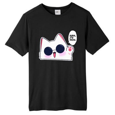 Cute Funny Cat Funny Anime Meme Nah ID Win Gojo Cat Tall Fusion ChromaSoft Performance T-Shirt