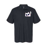 Cute Funny Cat Funny Anime Meme Nah ID Win Gojo Cat Softstyle Adult Sport Polo