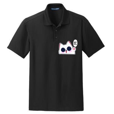 Cute Funny Cat Funny Anime Meme Nah ID Win Gojo Cat Dry Zone Grid Polo