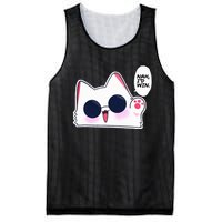 Cute Funny Cat Funny Anime Meme Nah ID Win Gojo Cat Mesh Reversible Basketball Jersey Tank