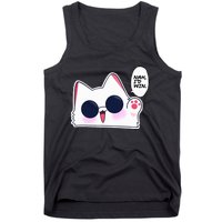 Cute Funny Cat Funny Anime Meme Nah ID Win Gojo Cat Tank Top