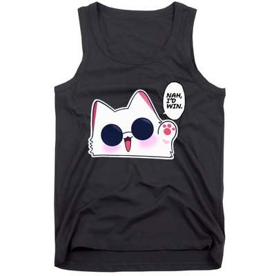 Cute Funny Cat Funny Anime Meme Nah ID Win Gojo Cat Tank Top