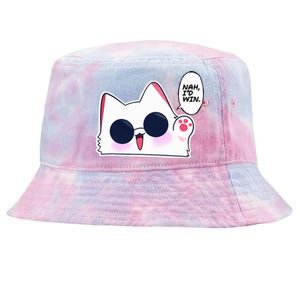 Cute Funny Cat Funny Anime Meme Nah ID Win Gojo Cat Tie-Dyed Bucket Hat