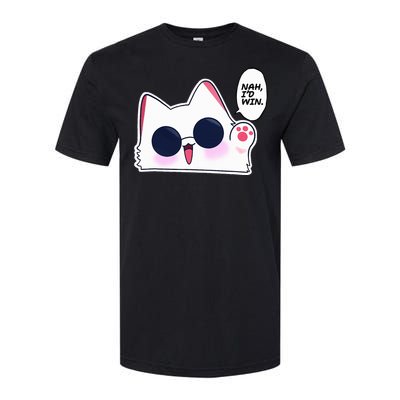 Cute Funny Cat Funny Anime Meme Nah ID Win Gojo Cat Softstyle® CVC T-Shirt