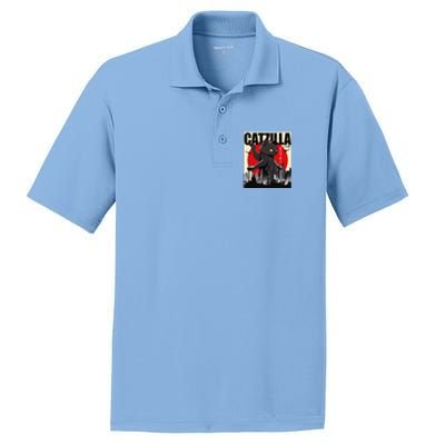 Catzilla Funny Cat Funny Cat Cat Lover PosiCharge RacerMesh Polo