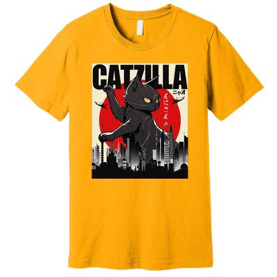 Catzilla Funny Cat Funny Cat Cat Lover Premium T-Shirt