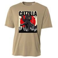 Catzilla Funny Cat Funny Cat Cat Lover Cooling Performance Crew T-Shirt