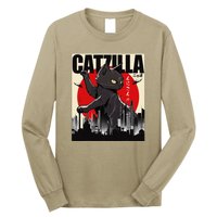 Catzilla Funny Cat Funny Cat Cat Lover Long Sleeve Shirt