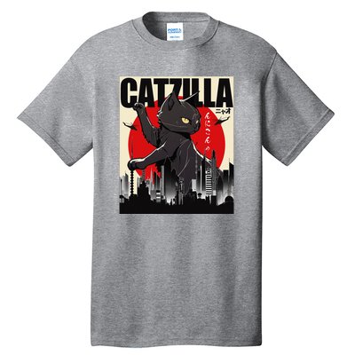 Catzilla Funny Cat Funny Cat Cat Lover Tall T-Shirt