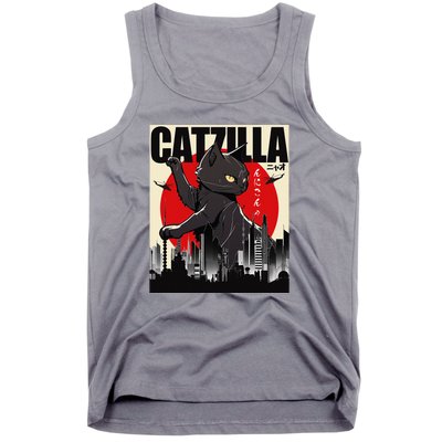 Catzilla Funny Cat Funny Cat Cat Lover Tank Top