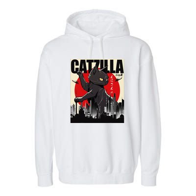 Catzilla Funny Cat Funny Cat Cat Lover Garment-Dyed Fleece Hoodie