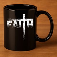 Christian Faith & Cross Christian Faith 11oz C Handle Ceramic Mug
