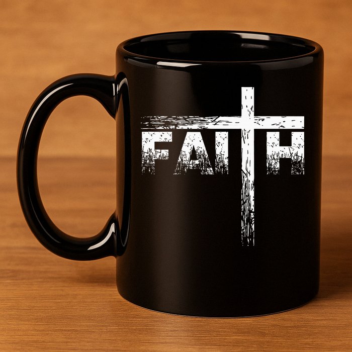 Christian Faith & Cross Christian Faith 11oz C Handle Ceramic Mug