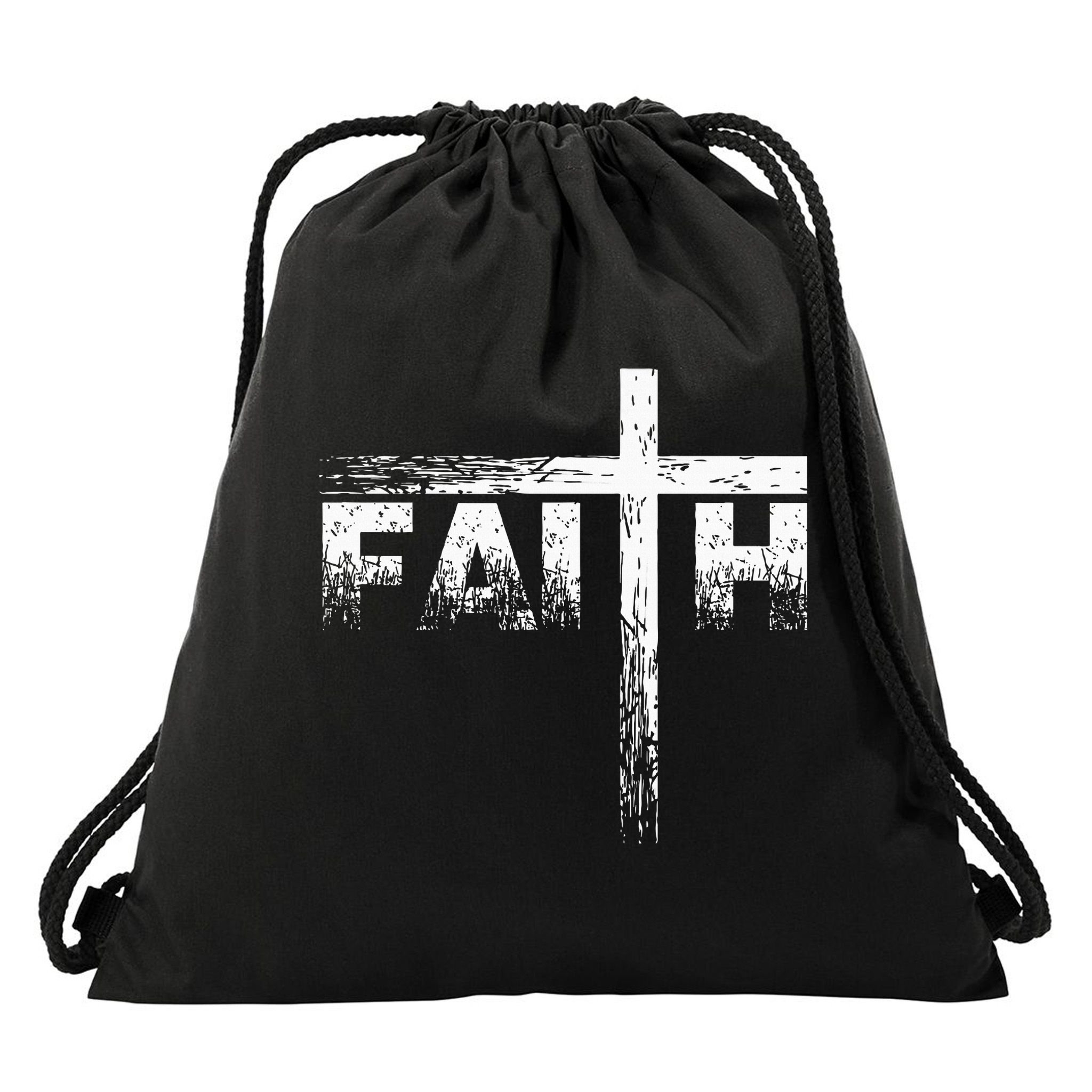 Christian Faith & Cross Christian Faith Drawstring Bag