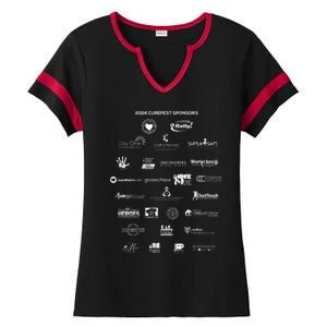 Curefest For Childhood Cancer 2024 Design 3 For Dark Fabric Ladies Halftime Notch Neck Tee