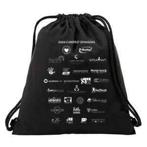 Curefest For Childhood Cancer 2024 Design 3 For Dark Fabric Drawstring Bag