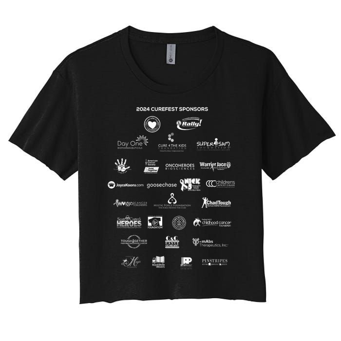 Curefest For Childhood Cancer 2024 Design 3 For Dark Fabric Women's Crop Top Tee