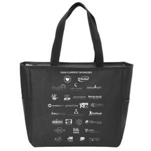 Curefest For Childhood Cancer 2024 Design 3 For Dark Fabric Zip Tote Bag