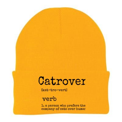 Catrovert Funny Cat Lover Knit Cap Winter Beanie