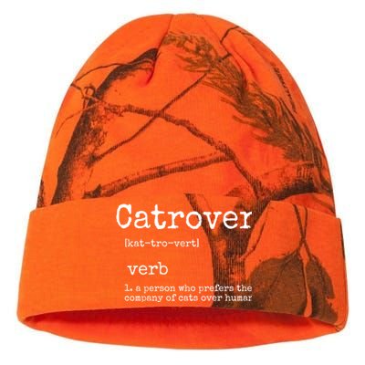 Catrovert Funny Cat Lover Kati Licensed 12" Camo Beanie