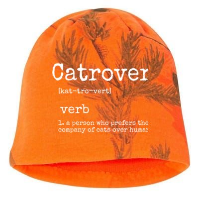 Catrovert Funny Cat Lover Kati - Camo Knit Beanie