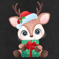 Cute Festive Christmas Reindeer Present Adult Drive Performance Visor