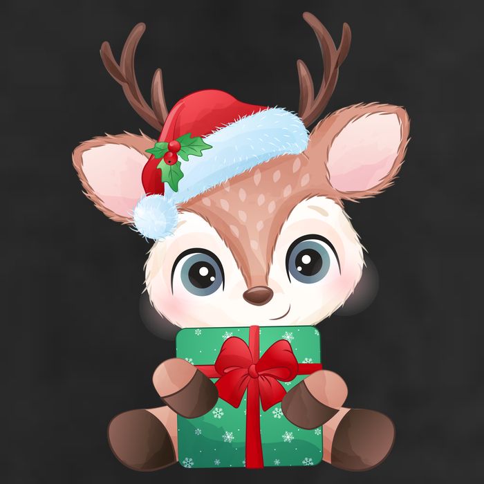 Cute Festive Christmas Reindeer Present Adult Drive Performance Visor