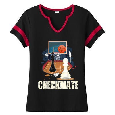 Checkmate Funny Chess Lovers Novelty Gifts Boy Ladies Halftime Notch Neck Tee