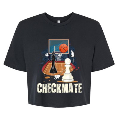 Checkmate Funny Chess Lovers Novelty Gifts Boy Bella+Canvas Jersey Crop Tee