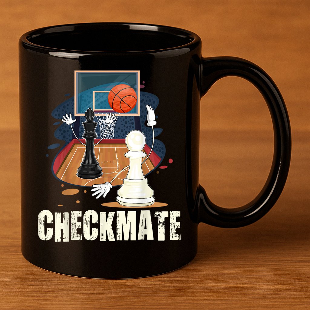 Checkmate Funny Chess Lovers Novelty Gifts Boy 11oz C Handle Ceramic Mug