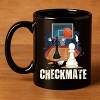 Checkmate Funny Chess Lovers Novelty Gifts Boy 11oz C Handle Ceramic Mug