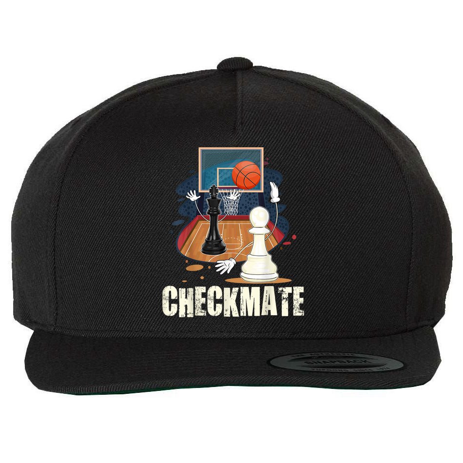 Checkmate Funny Chess Lovers Novelty Gifts Boy Wool Snapback Cap