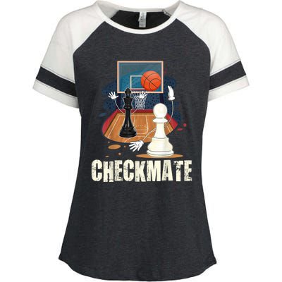 Checkmate Funny Chess Lovers Novelty Gifts Boy Enza Ladies Jersey Colorblock Tee