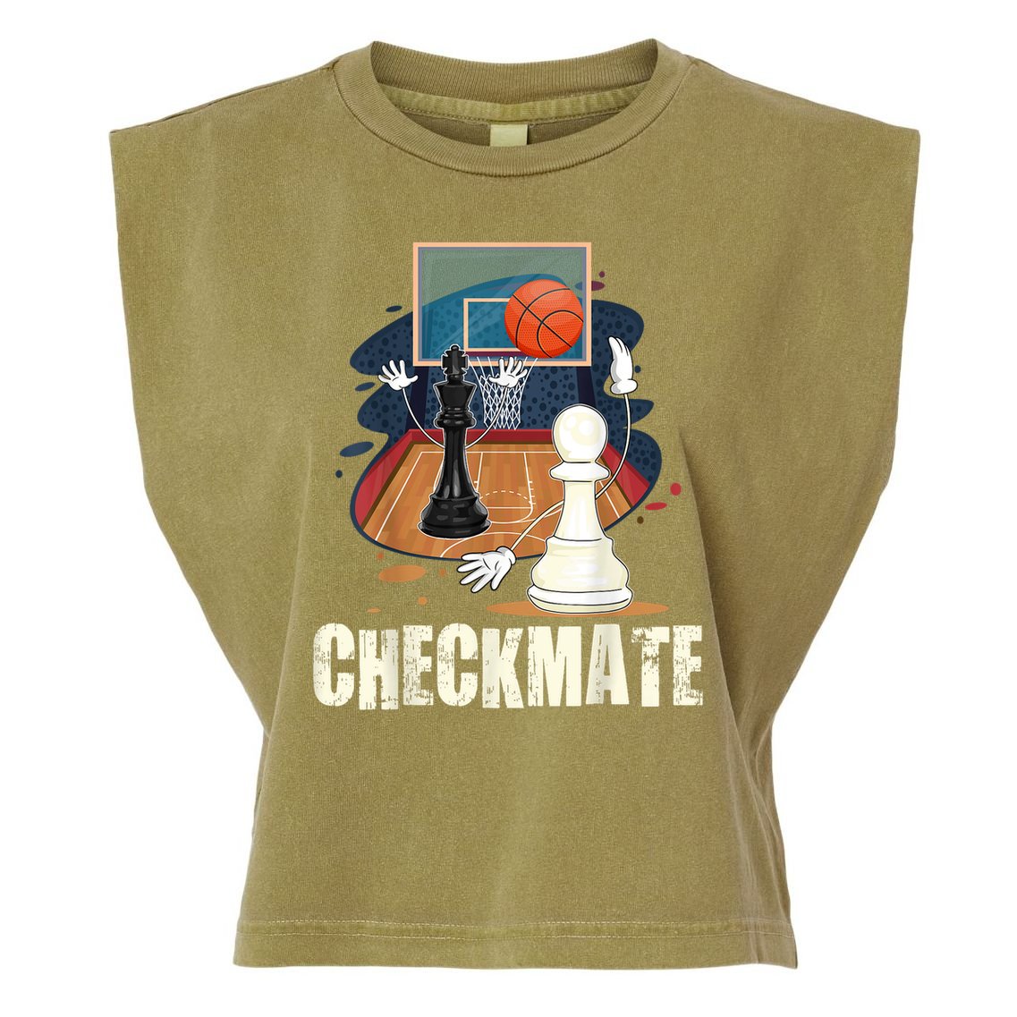 Checkmate Funny Chess Lovers Novelty Gifts Boy Garment-Dyed Women's Muscle Tee