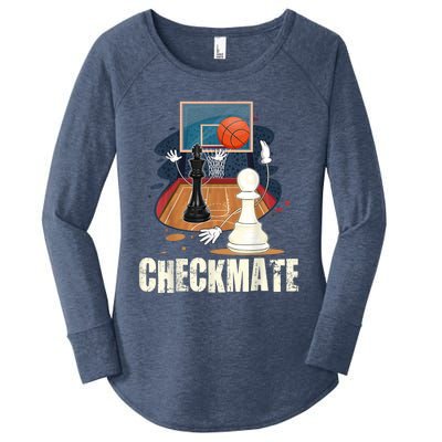 Checkmate Funny Chess Lovers Novelty Gifts Boy Women's Perfect Tri Tunic Long Sleeve Shirt