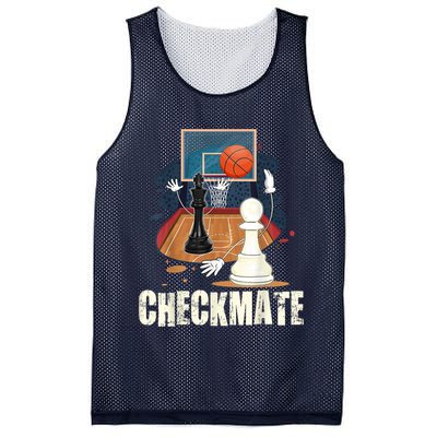 Checkmate Funny Chess Lovers Novelty Gifts Boy Mesh Reversible Basketball Jersey Tank