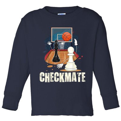 Checkmate Funny Chess Lovers Novelty Gifts Boy Toddler Long Sleeve Shirt