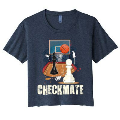 Checkmate Funny Chess Lovers Novelty Gifts Boy Women's Crop Top Tee