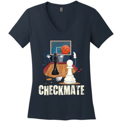 Checkmate Funny Chess Lovers Novelty Gifts Boy Women's V-Neck T-Shirt