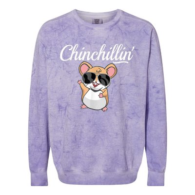 Chinchillin Funny Chinchilla Lovers Colorblast Crewneck Sweatshirt