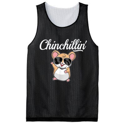 Chinchillin Funny Chinchilla Lovers Mesh Reversible Basketball Jersey Tank