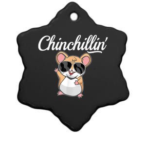 Chinchillin Funny Chinchilla Lovers Ceramic Star Ornament