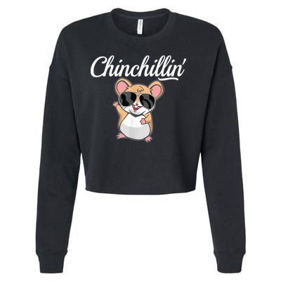 Chinchillin Funny Chinchilla Lovers Cropped Pullover Crew