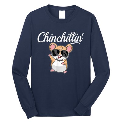 Chinchillin Funny Chinchilla Lovers Long Sleeve Shirt