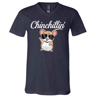 Chinchillin Funny Chinchilla Lovers V-Neck T-Shirt